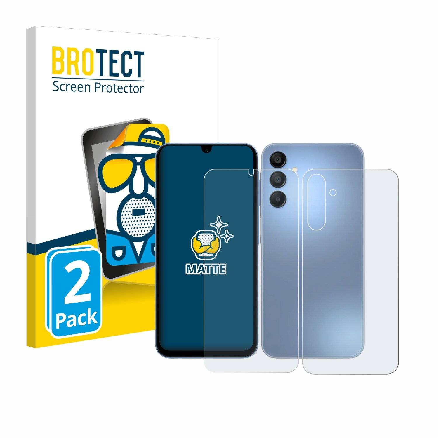 2x BROTECT Entspiegelungs-Folie für Samsung Galaxy A15