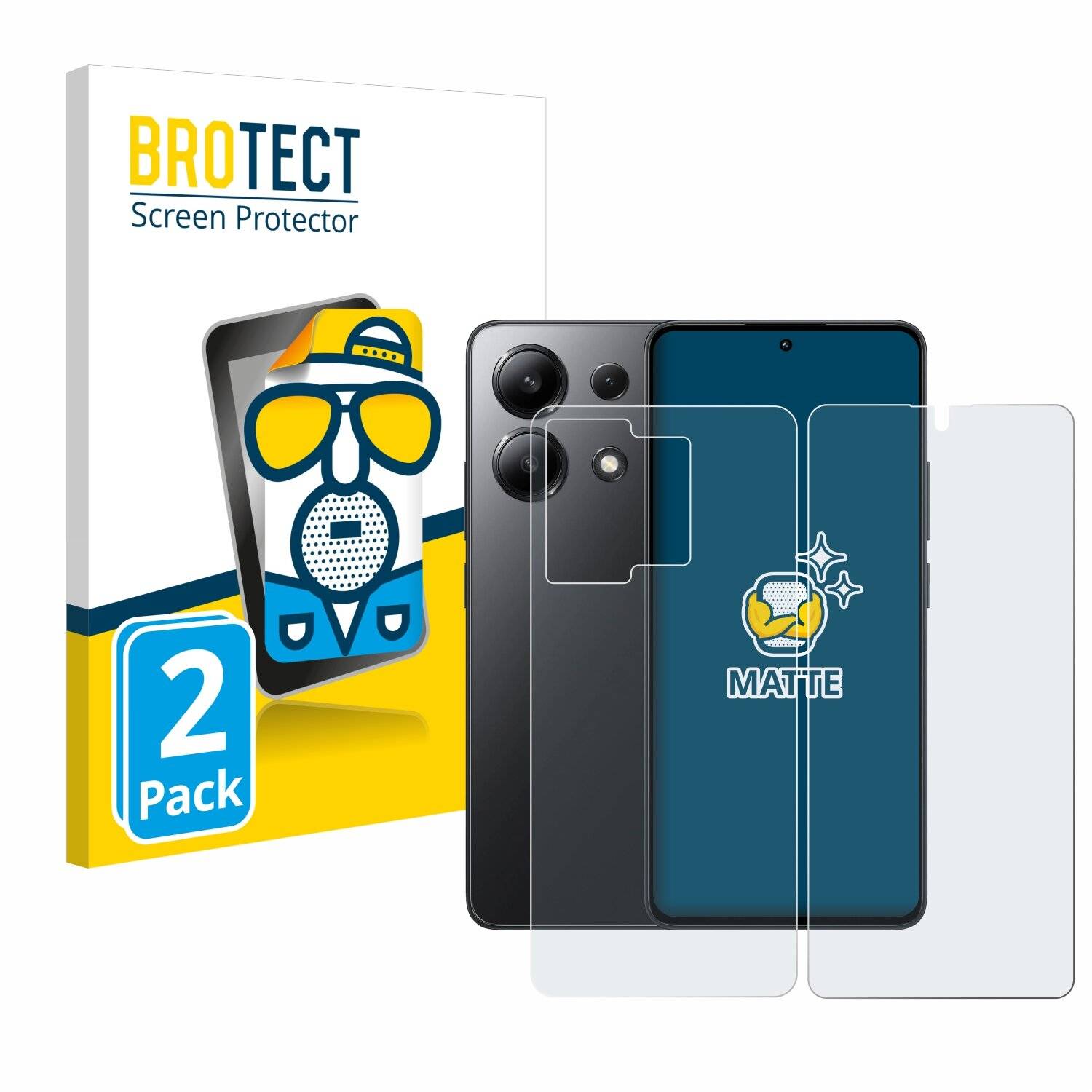 2x BROTECT Entspiegelungs-Folie für Xiaomi Redmi Note 13 5G