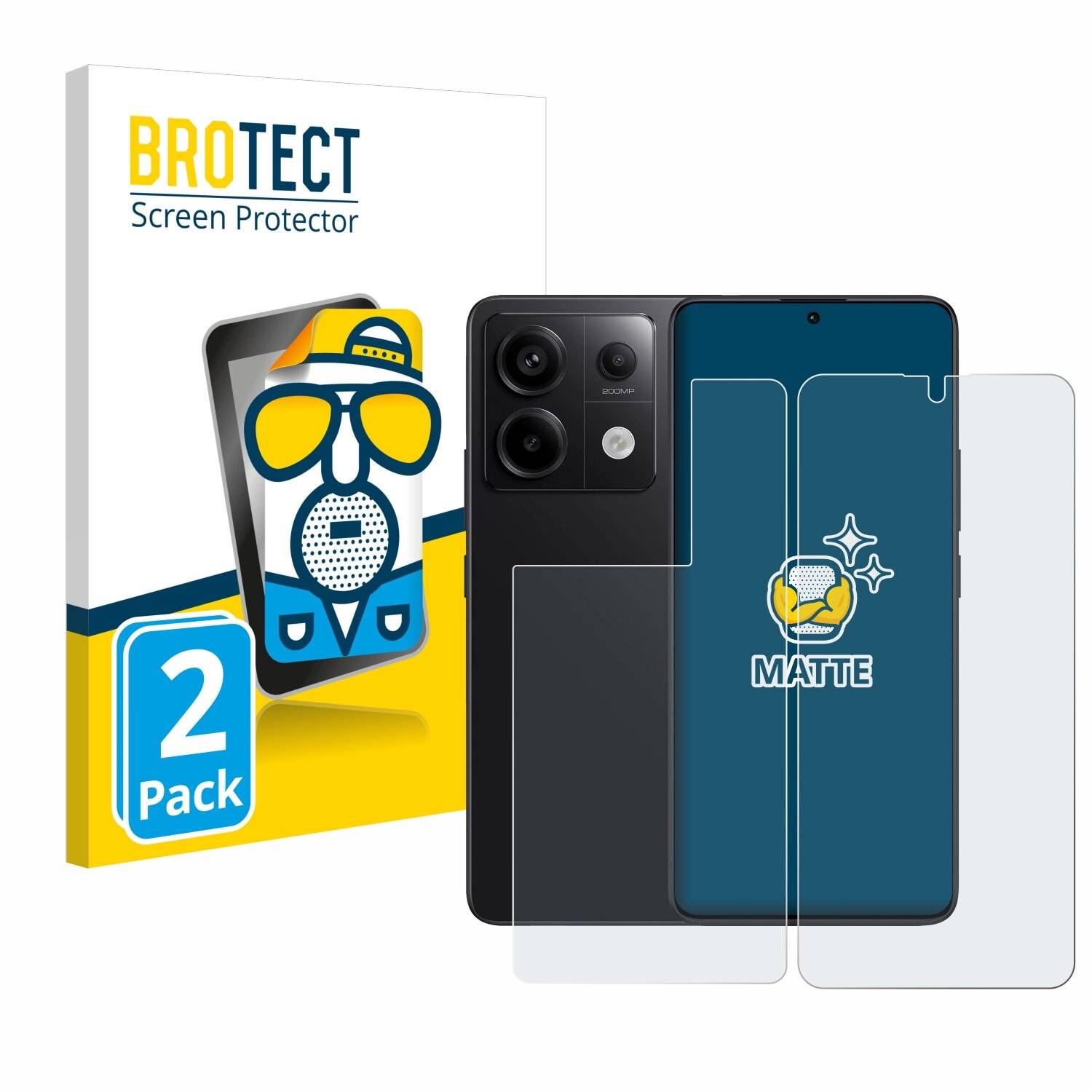 2x BROTECT Entspiegelungs-Folie für Xiaomi Redmi Note 13 Pro 5G