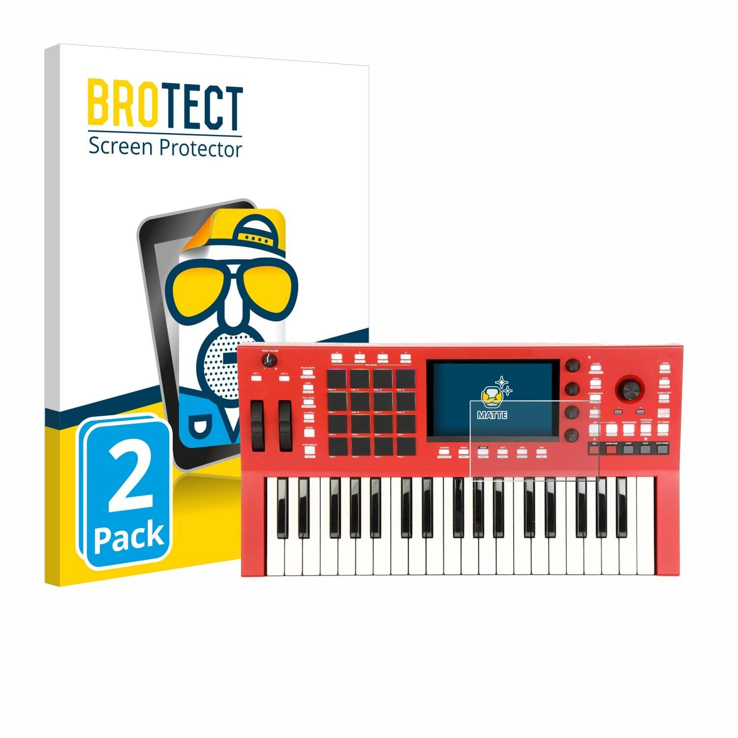 2x BROTECT Entspiegelungs-Folie für Akai Professional MPC Key