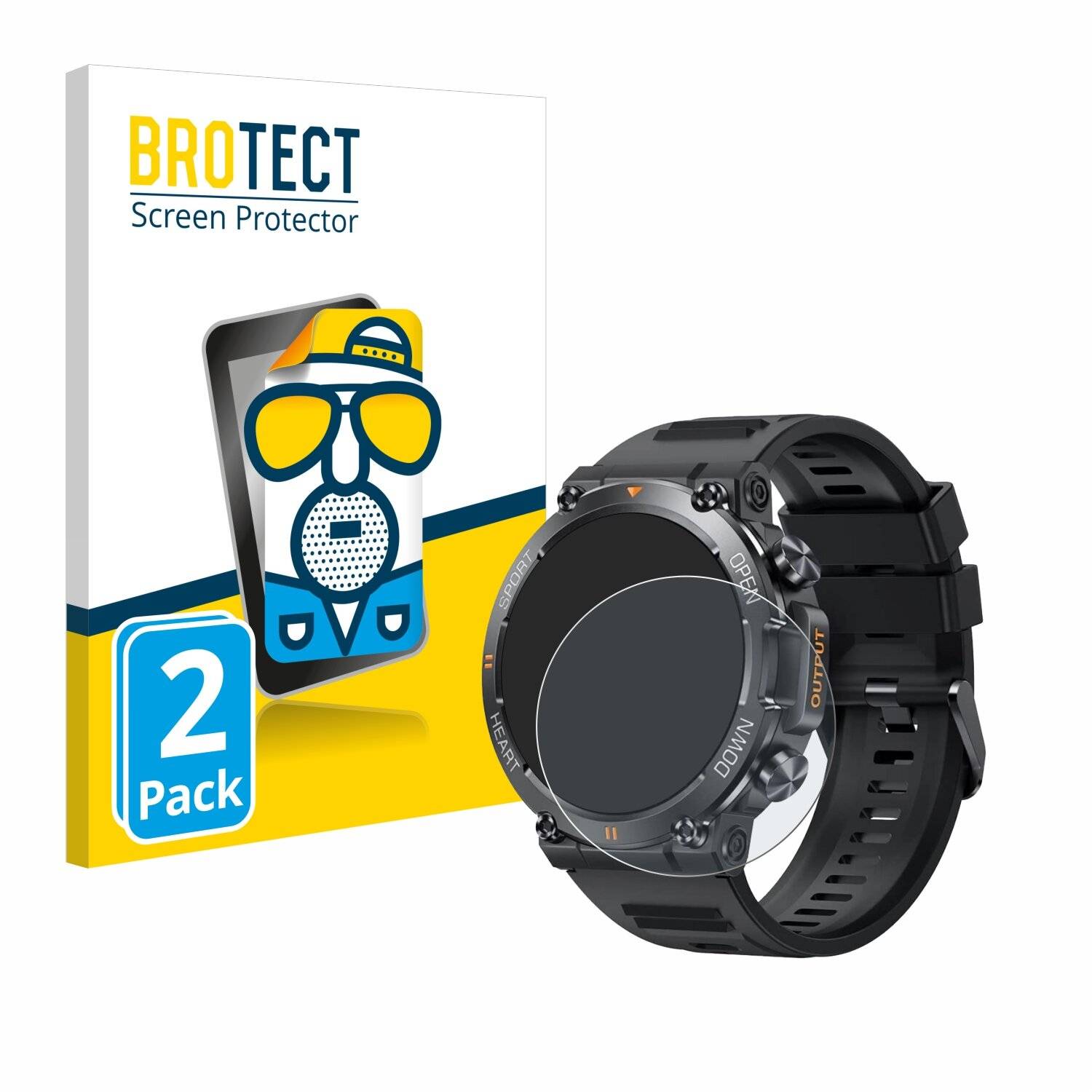 2x BROTECT Entspiegelungs-Folie für Akkee Smartwatch