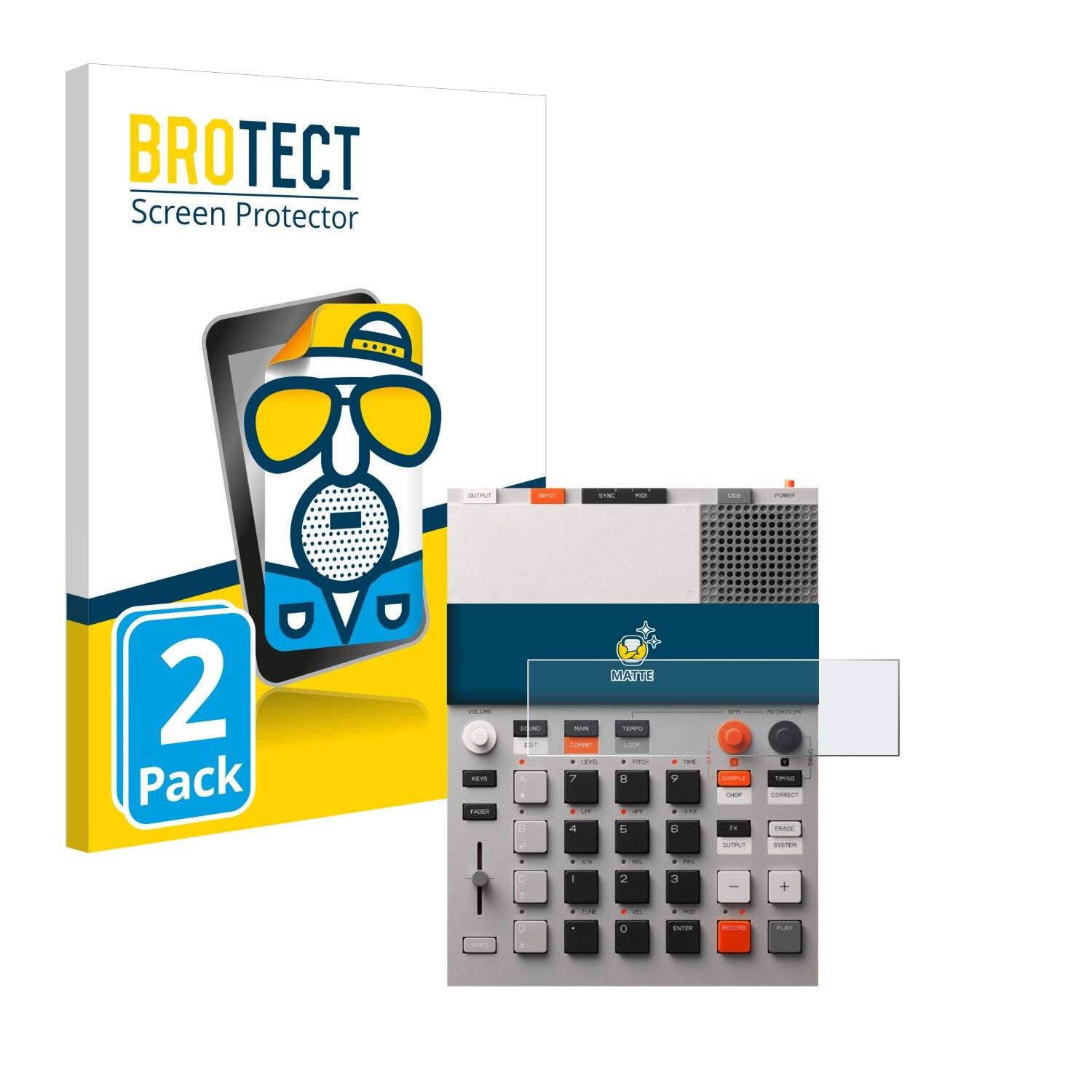 2x BROTECT Entspiegelungs-Folie für Teenage Engineering EP-133 K.O.