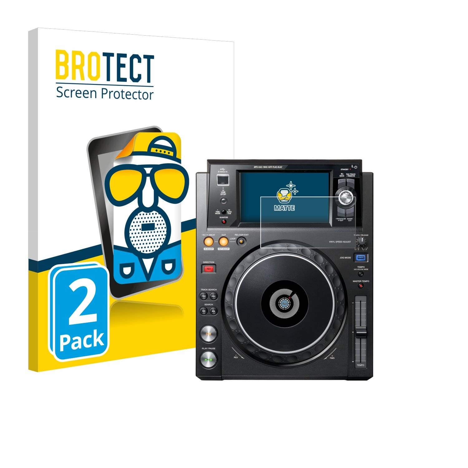 2x BROTECT Entspiegelungs-Folie für Pioneer XDJ