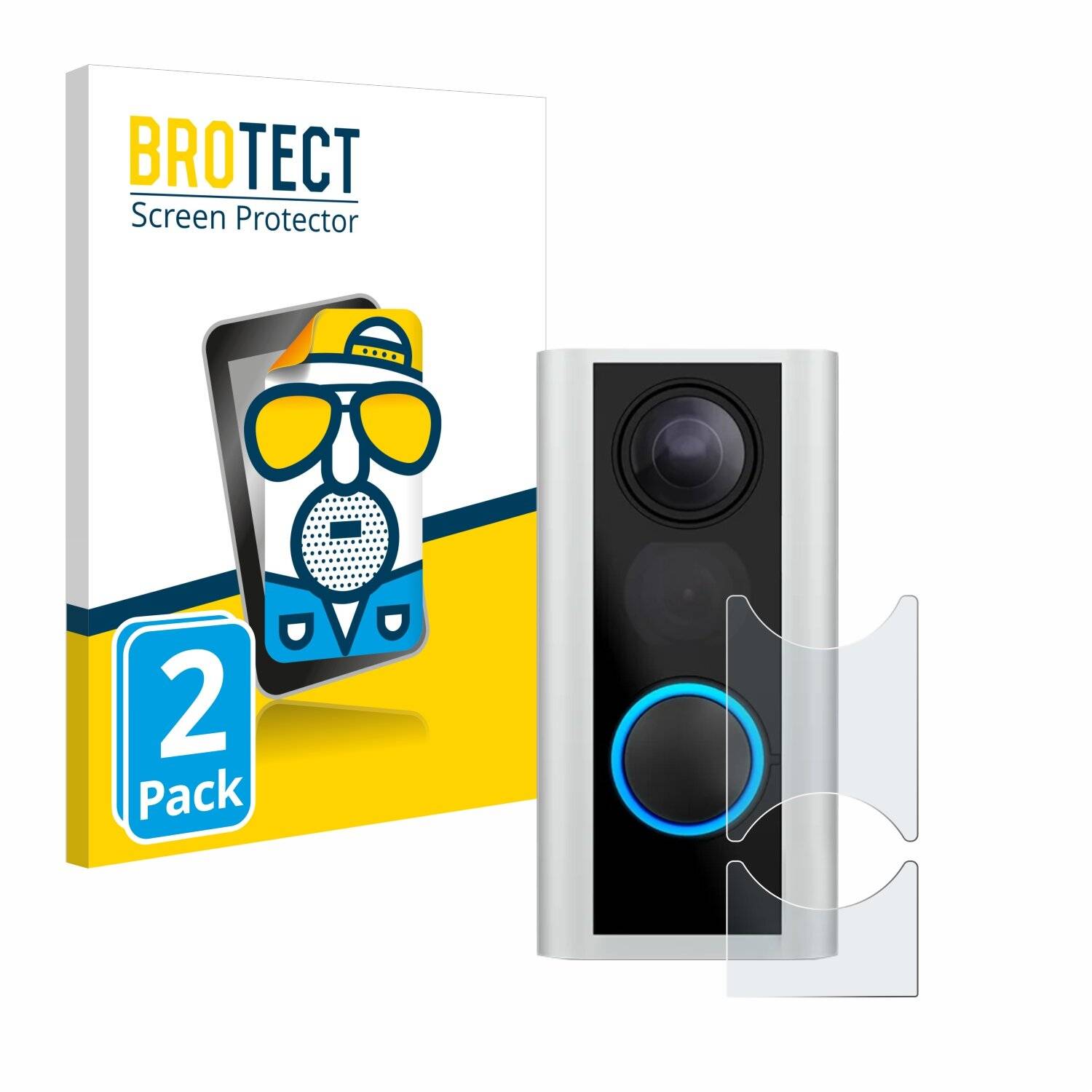 2x BROTECT Entspiegelungs-Folie für Ring Door View Cam