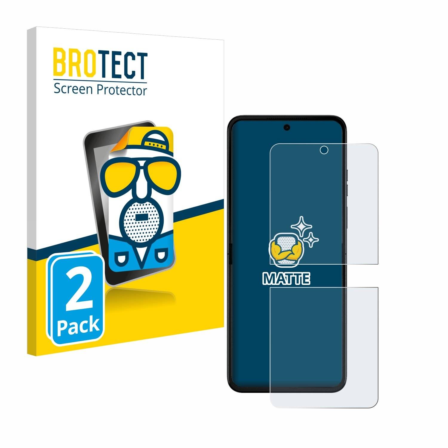 2x BROTECT Entspiegelungs-Folie für Motorola Razr