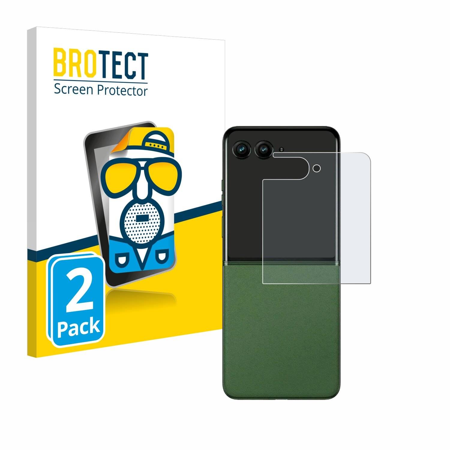 2x BROTECT Entspiegelungs-Folie für Motorola Razr 50 (Hinteres