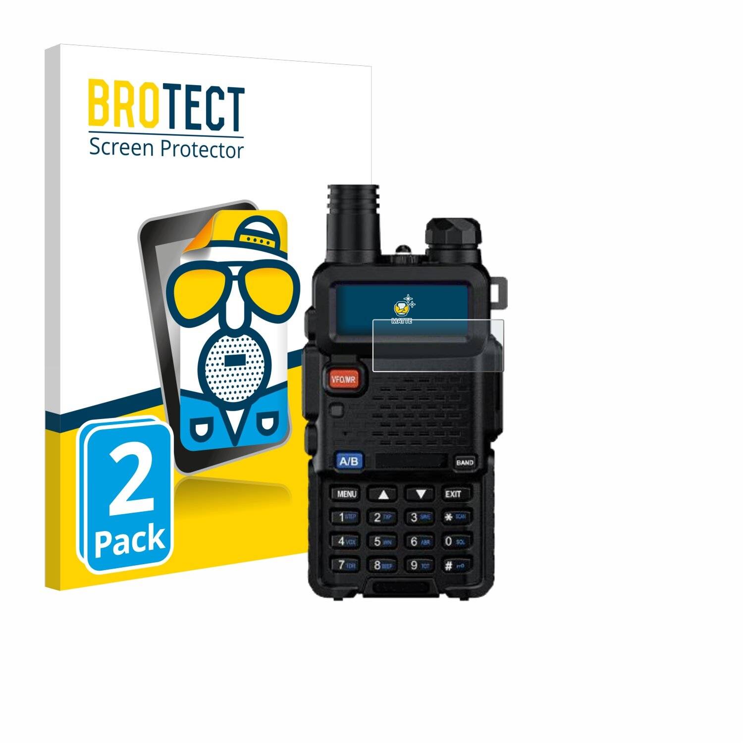 2x BROTECT Entspiegelungs-Folie für Baofeng UV-5G