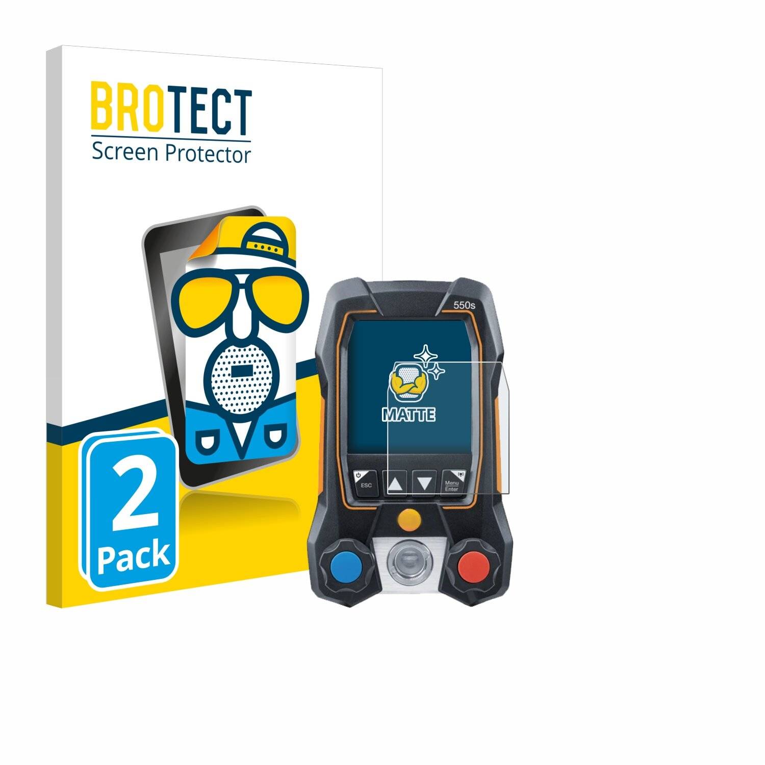 2x BROTECT Entspiegelungs-Folie für Testo
