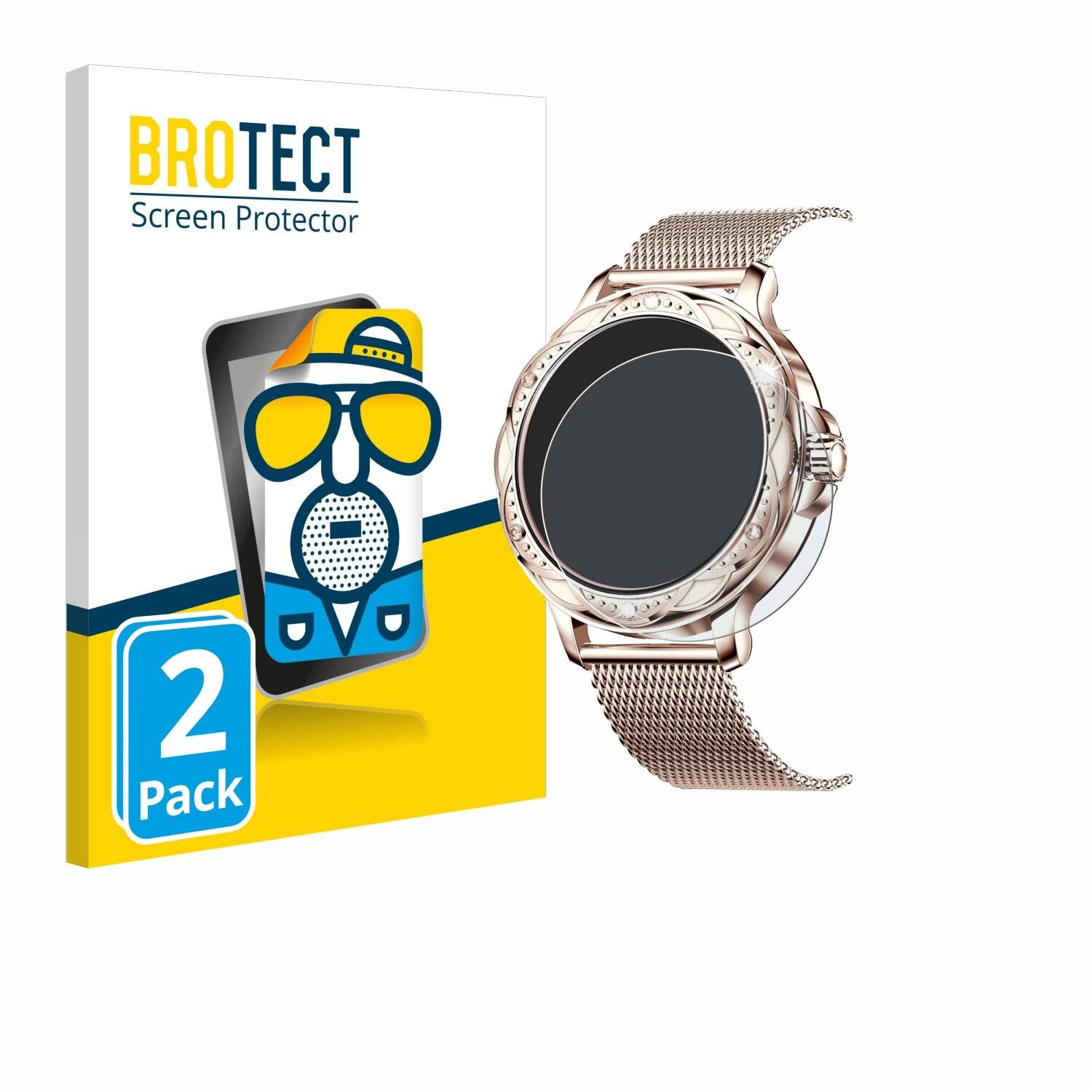 2x BROTECT Entspiegelungs-Folie für Darmowade Smartwatch