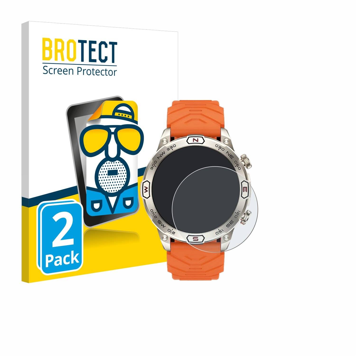 2x BROTECT Entspiegelungs-Folie für Bytelike Smartwatch