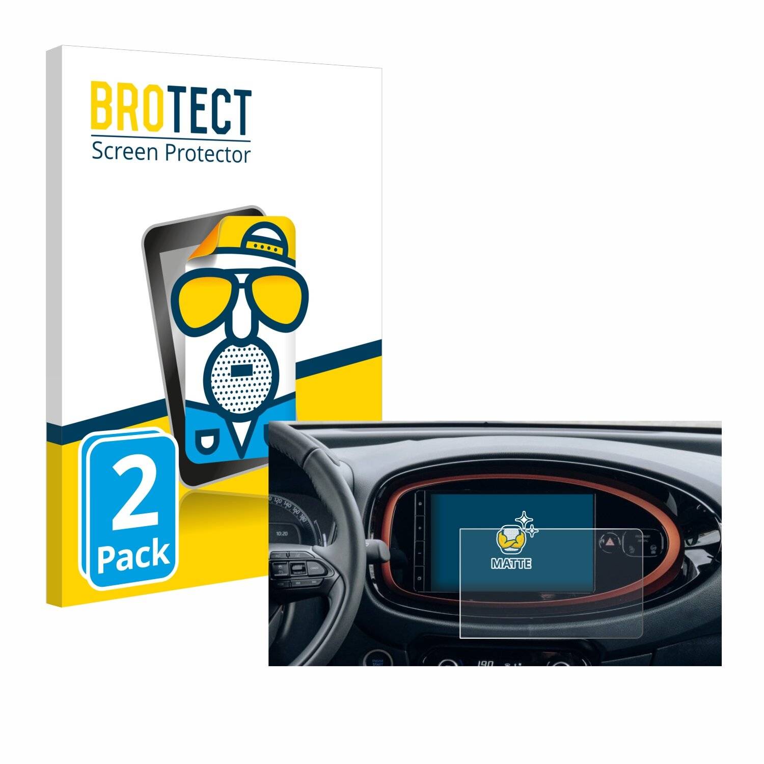 2x BROTECT Entspiegelungs-Folie für Toyota Aygo X
