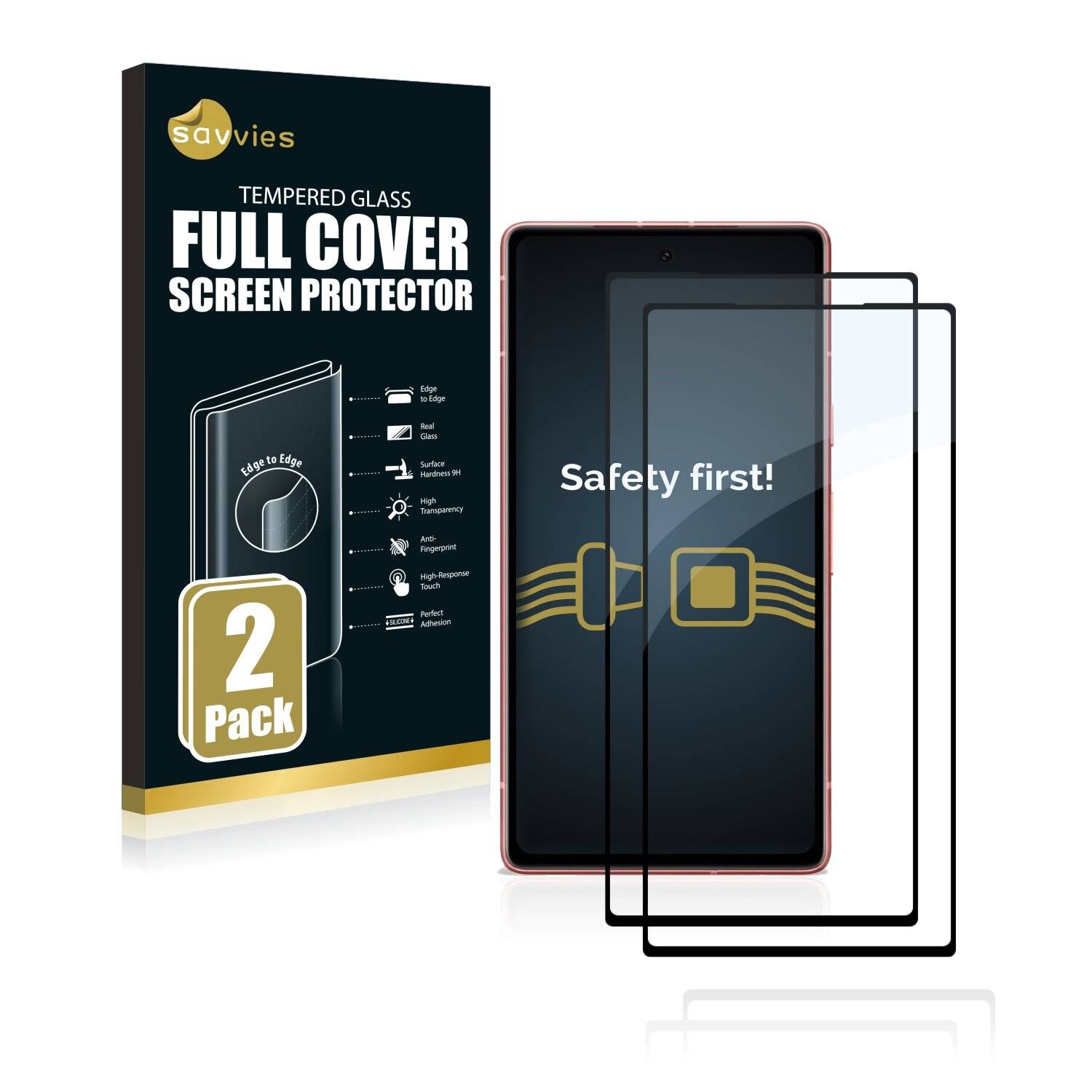 2x Savvies Xtreme Glass 2.5D Full Cover Schutzglas für Google Pixel 7a