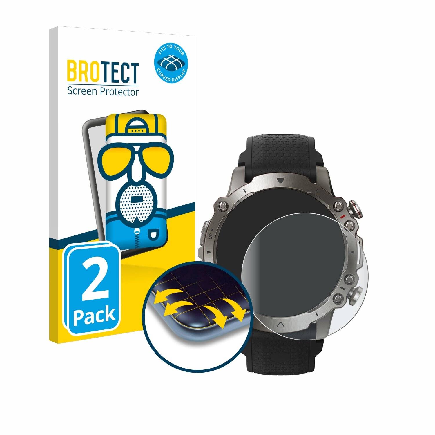 2x BROTECT Flex Matt Full-Screen Folie für Huami Amazfit
