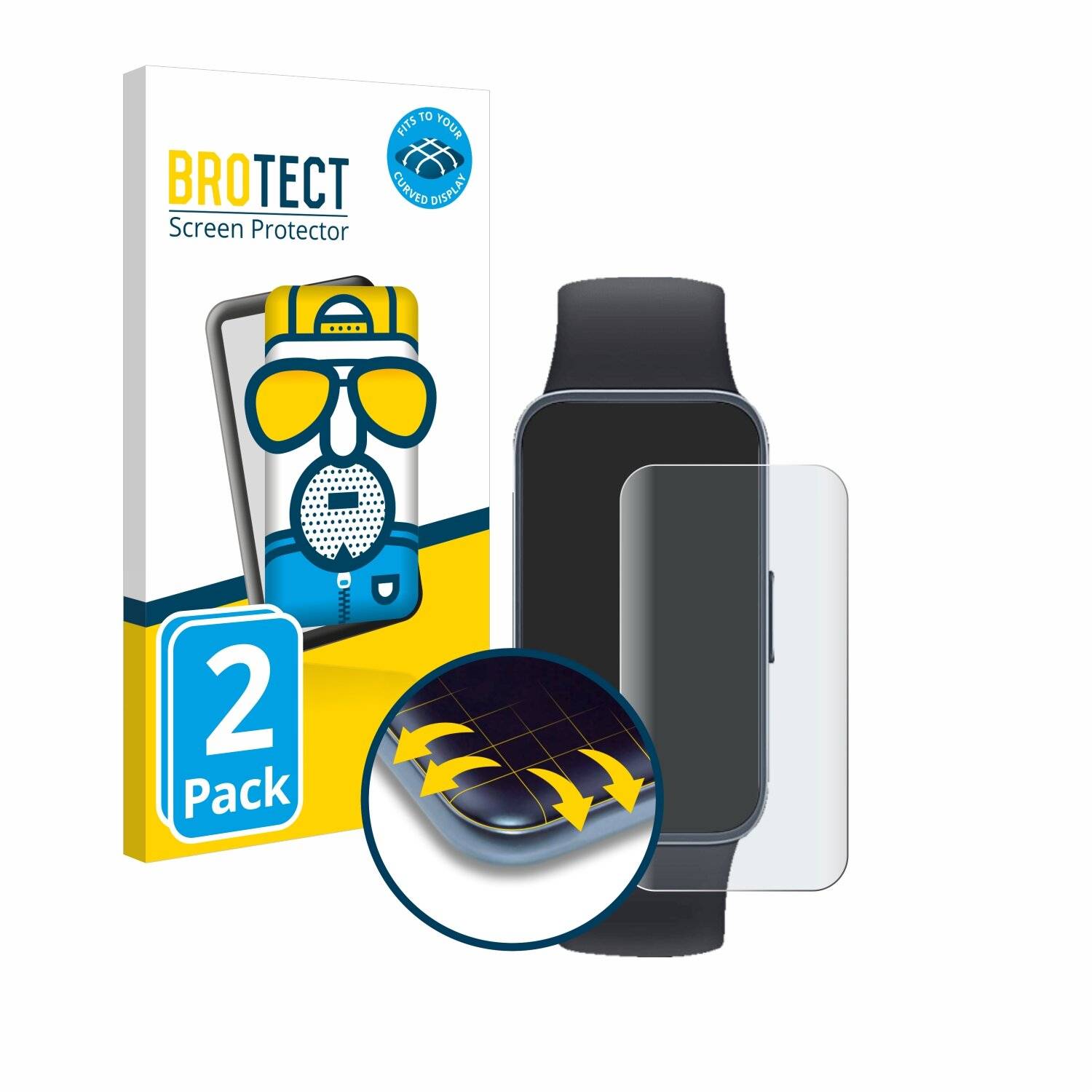 2x BROTECT Flex Matt Full-Screen Folie für Huawei Band