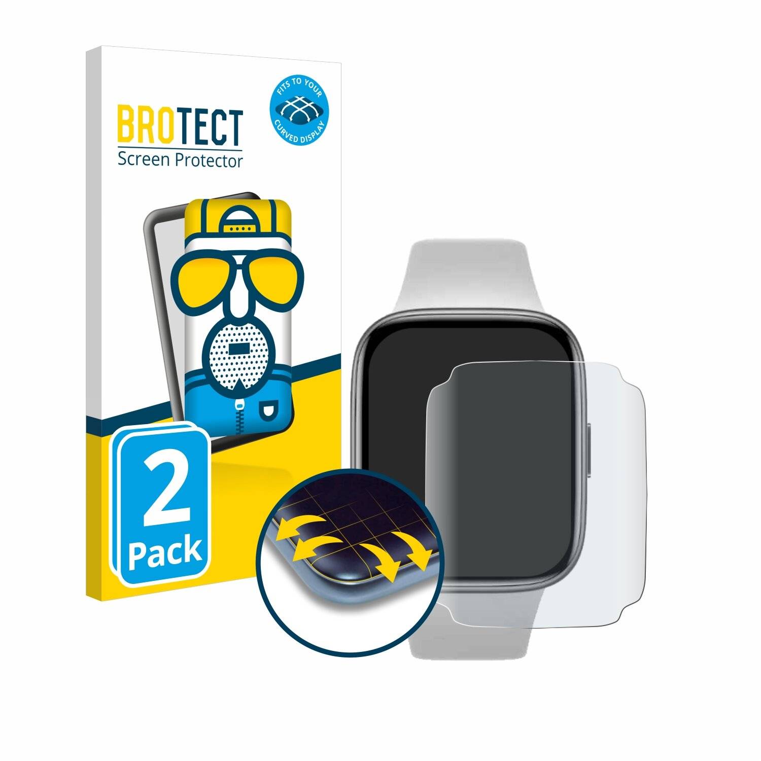 2x BROTECT Flex Matt Full-Screen Folie für Xiaomi Redmi Watch 3