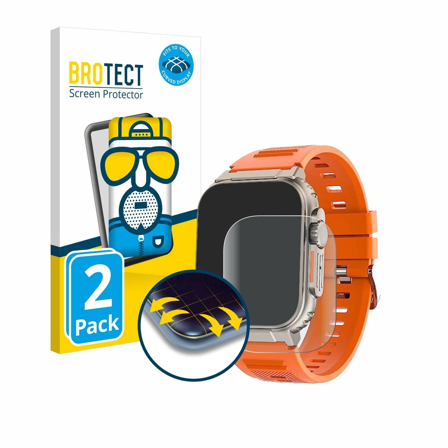 2x BROTECT Flex Matt Full-Screen Folie für Uhoofit
