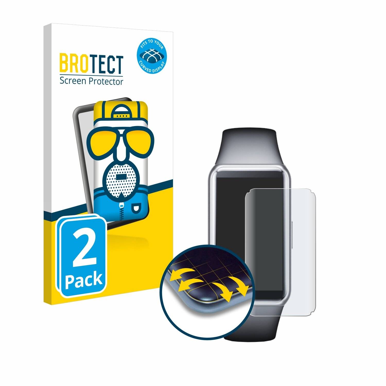 2x BROTECT Flex Matt Full-Screen Folie für Honor Band