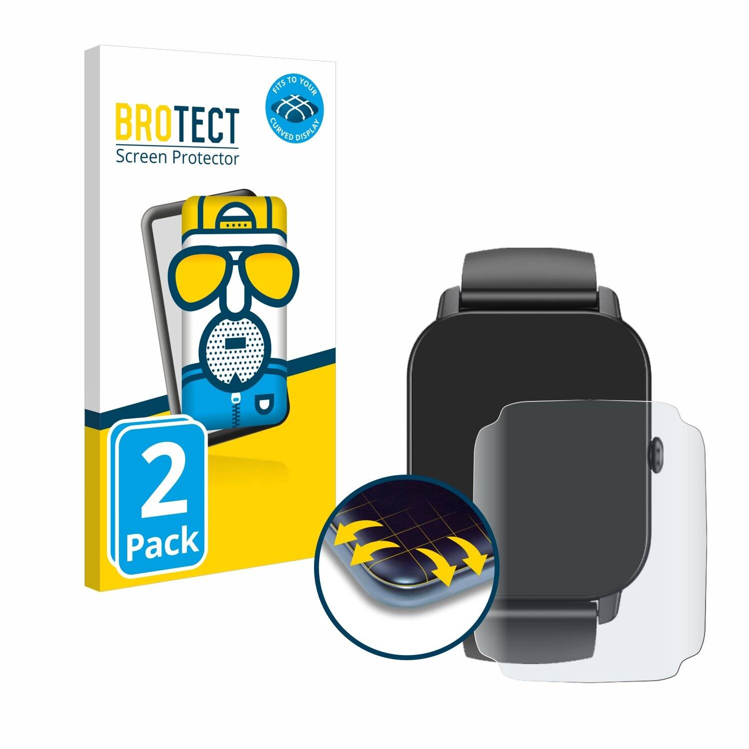 2x BROTECT Flex Matt Full-Screen Folie für Sudugo P66E