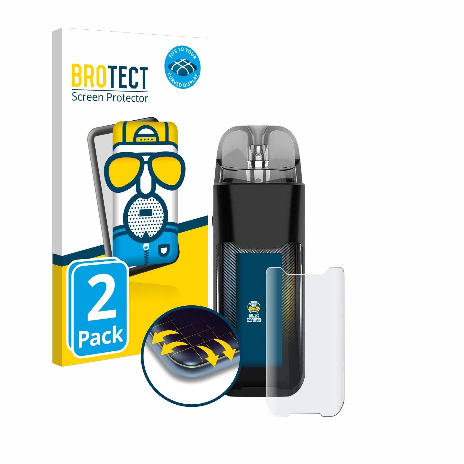 2x BROTECT Flex Matt Full-Screen Folie für Vaporesso Luxe