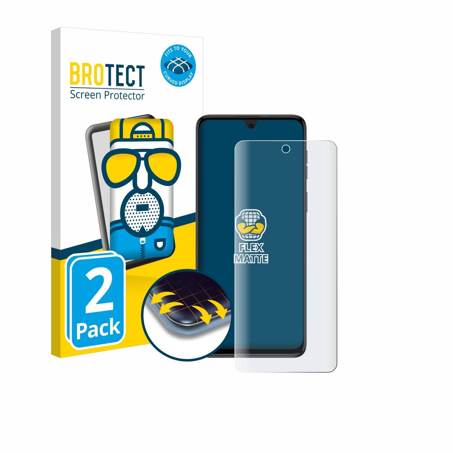 2x BROTECT Flex Matt Full-Screen Folie für Motorola Moto
