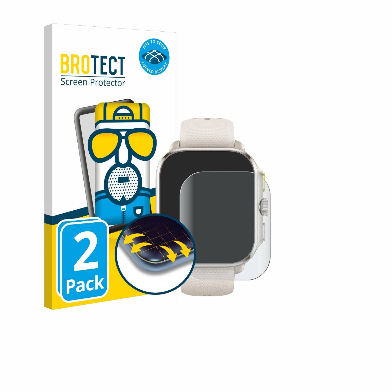 2x BROTECT Flex Matt Full-Screen Folie für Huami Amazfit Cheetah