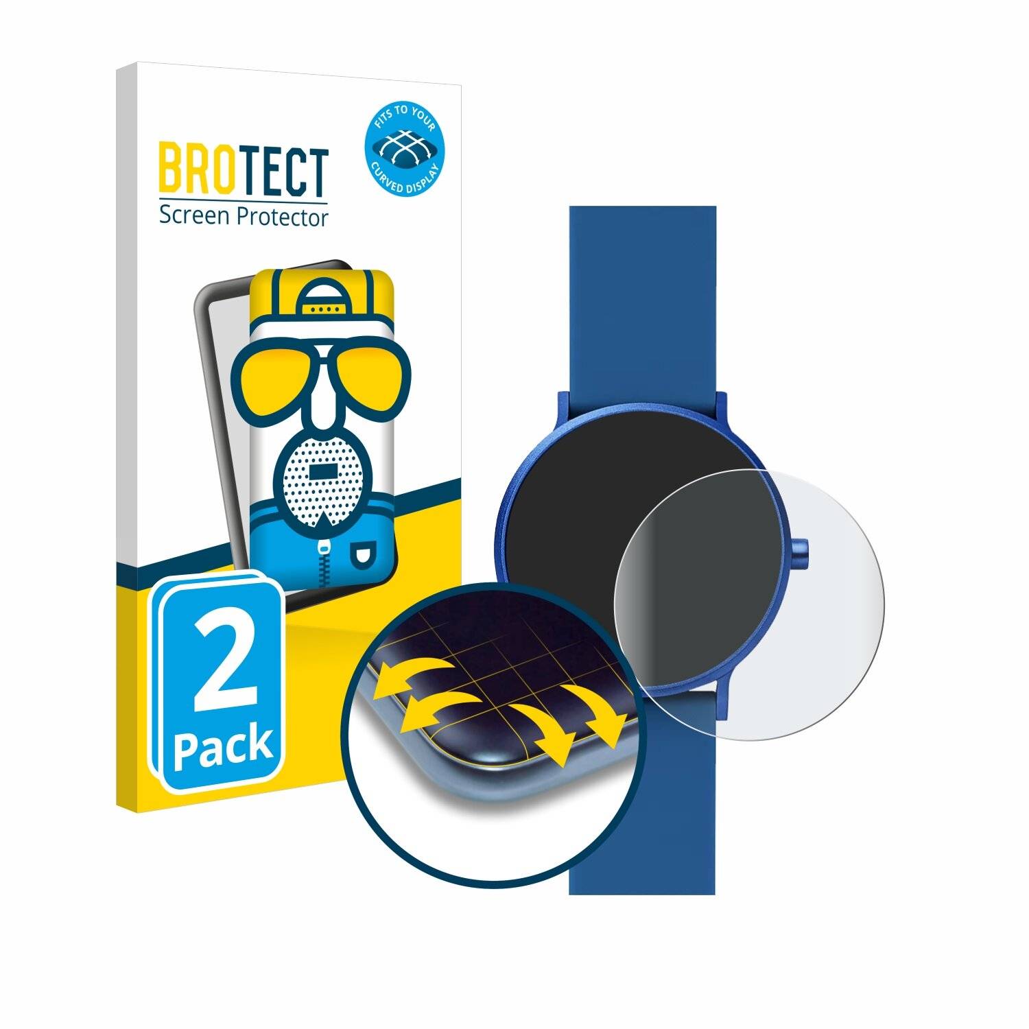 2x BROTECT Flex Matt Full-Screen Folie für Skagen Aaren