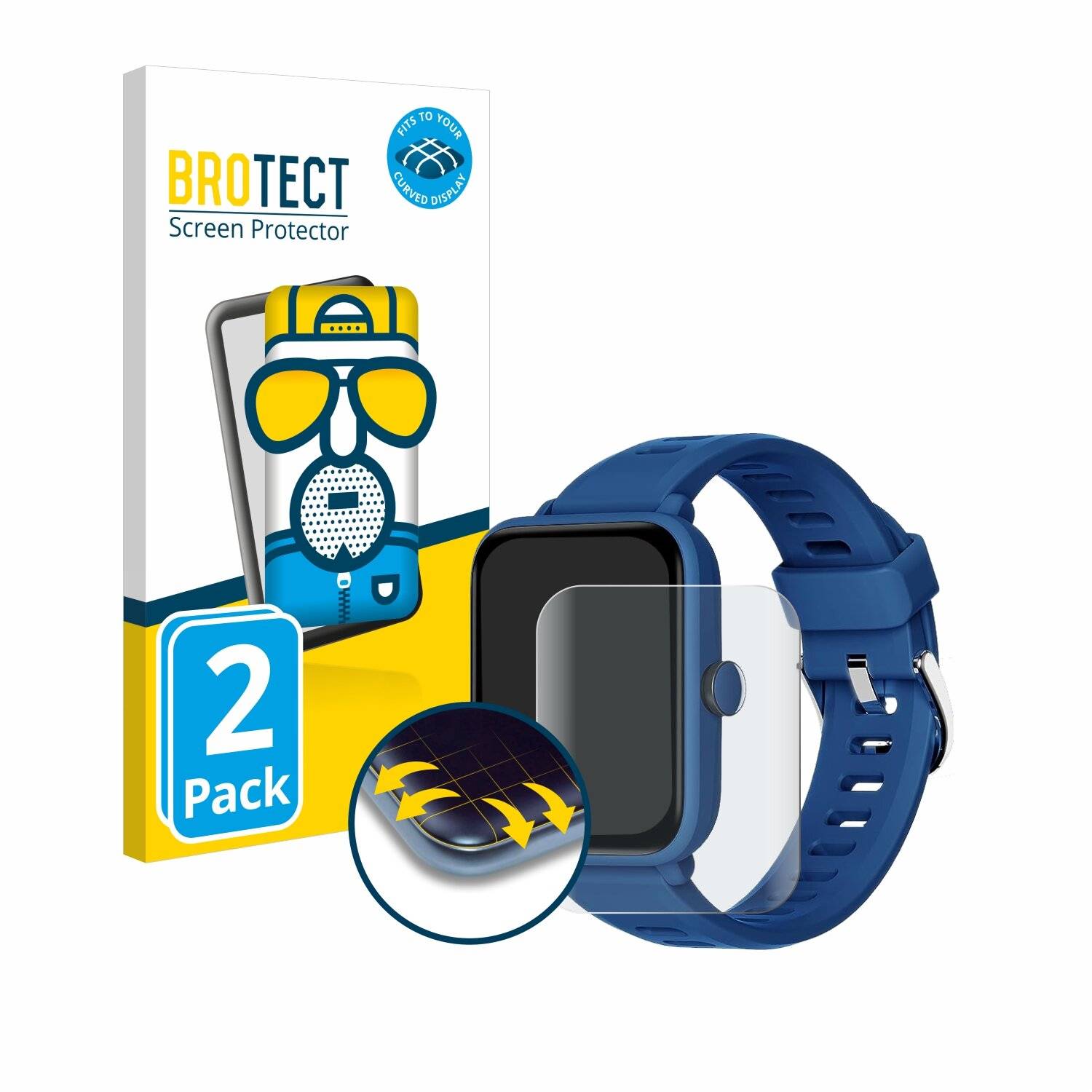 2x BROTECT Flex Matt Full-Screen Folie für Biggerfive BW01