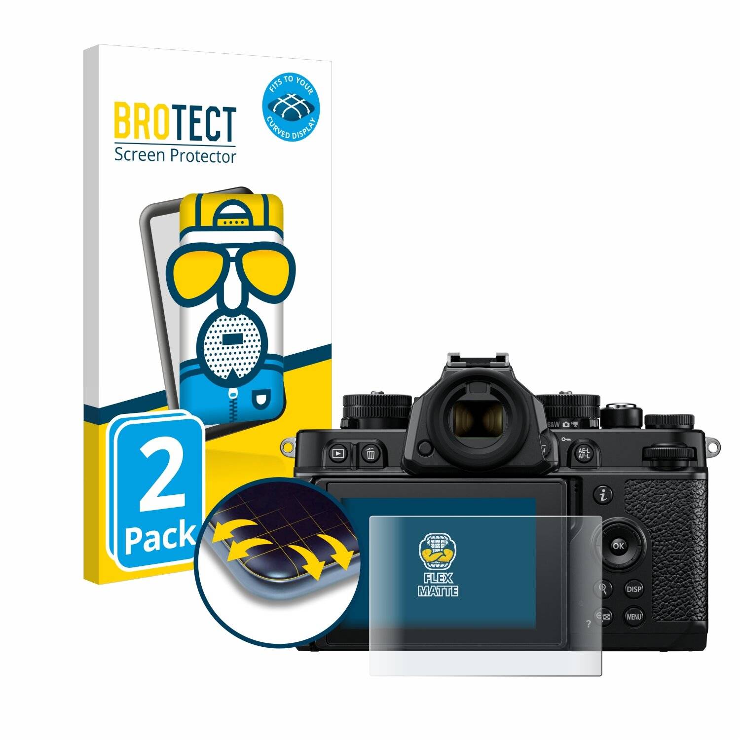 2x BROTECT Flex Matt Full-Screen Folie für Nikon Z