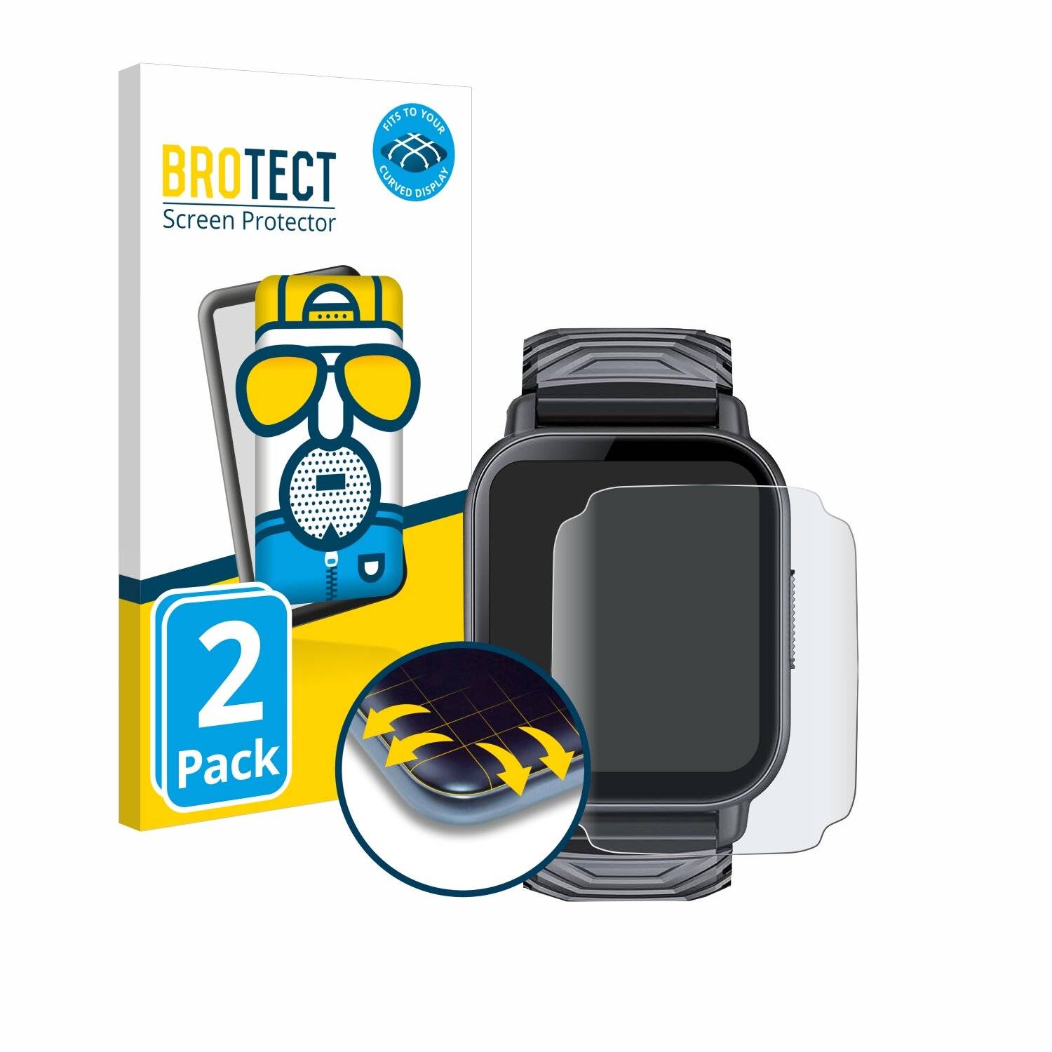 2x BROTECT Flex Matt Full-Screen Folie für WeurGhy Y6