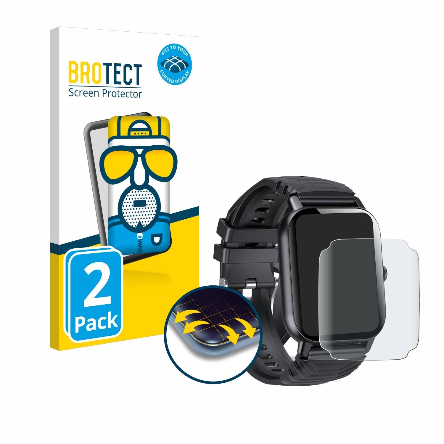 2x BROTECT Flex Matt Full-Screen Folie für Ddidbi P66D