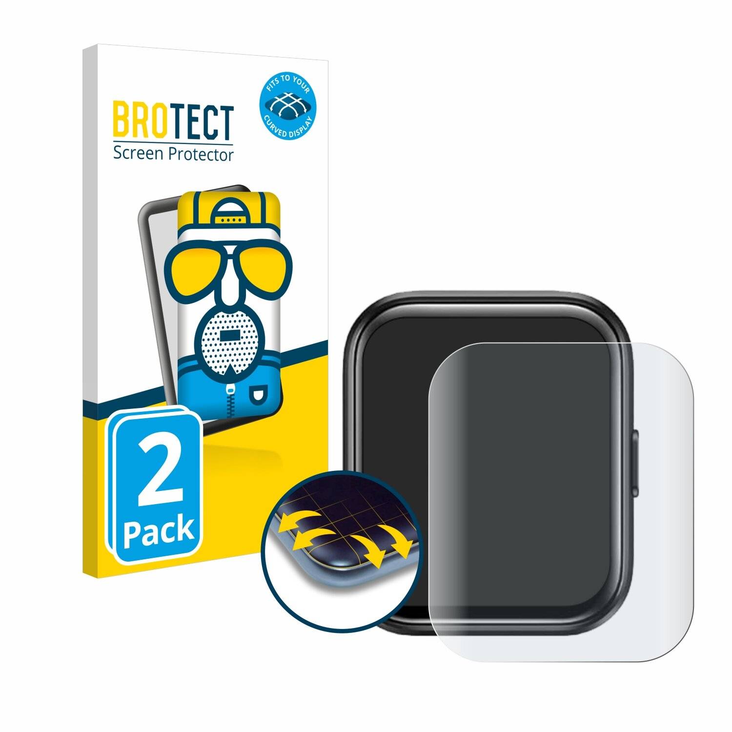 2x BROTECT Flex Matt Full-Screen Folie für Tensky ID208BT