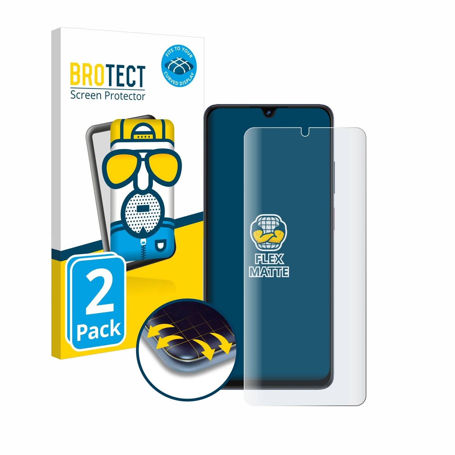 2x BROTECT Flex Matt Full-Screen Folie für ZTE Blade V50