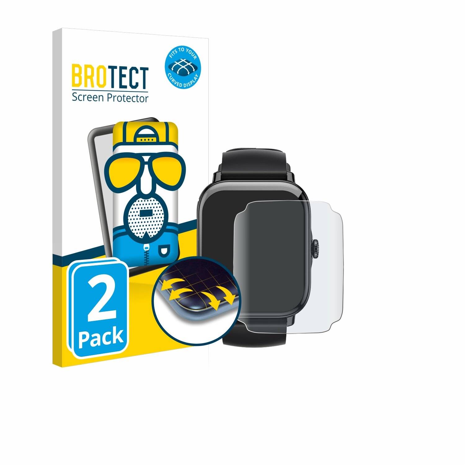 2x BROTECT Flex Matt Full-Screen Folie für Llkboha P72