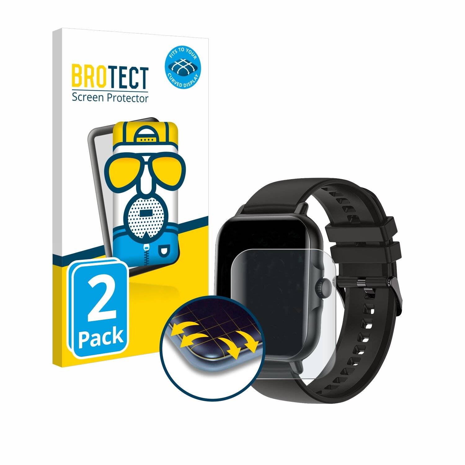 2x BROTECT Flex Matt Full-Screen Folie für AcclaFit KM13