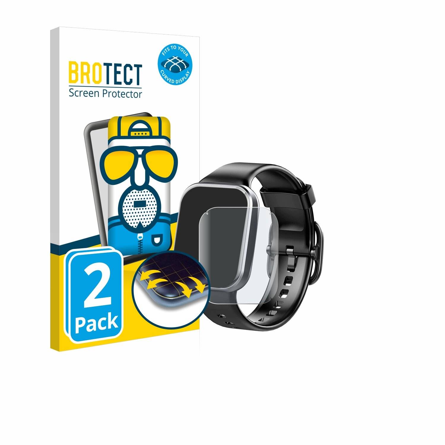 2x BROTECT Flex Matt Full-Screen Folie für Uaue Q23