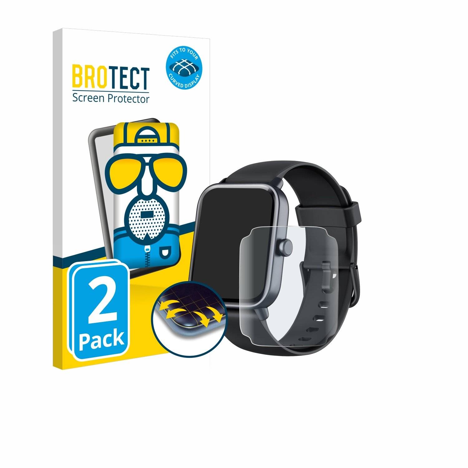 2x BROTECT Flex Matt Full-Screen Folie für Gydom BK19