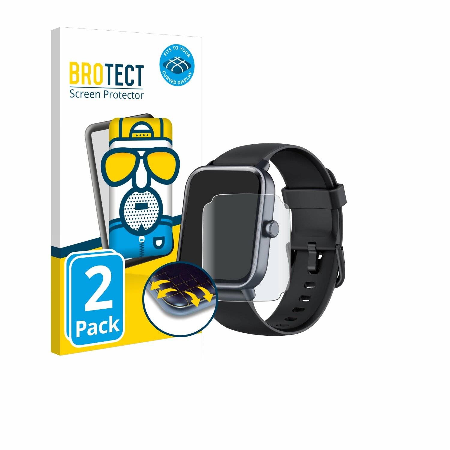 2x BROTECT Flex Matt Full-Screen Folie für Gydom IDW19