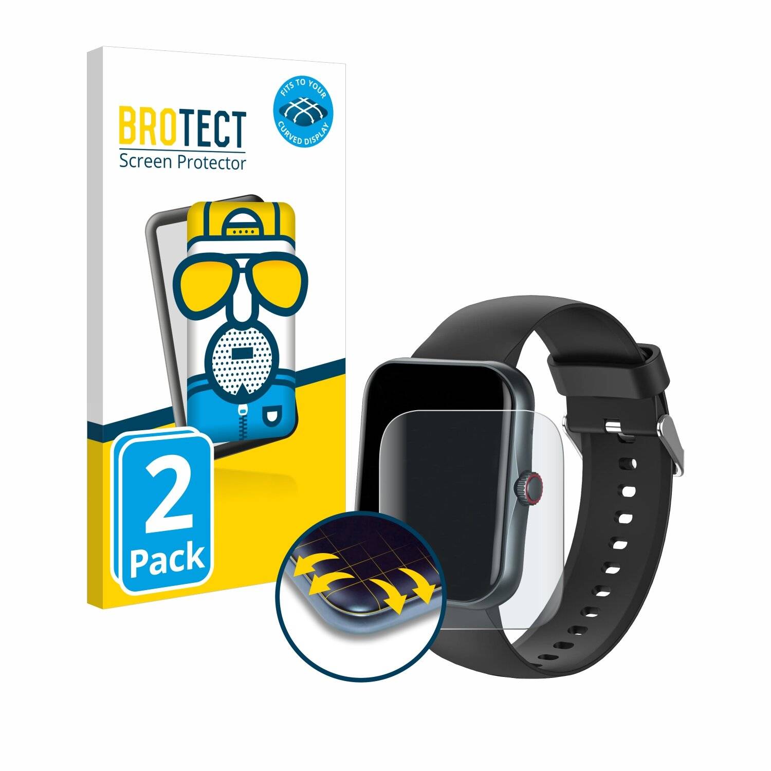 2x BROTECT Flex Matt Full-Screen Folie für Pthtechus