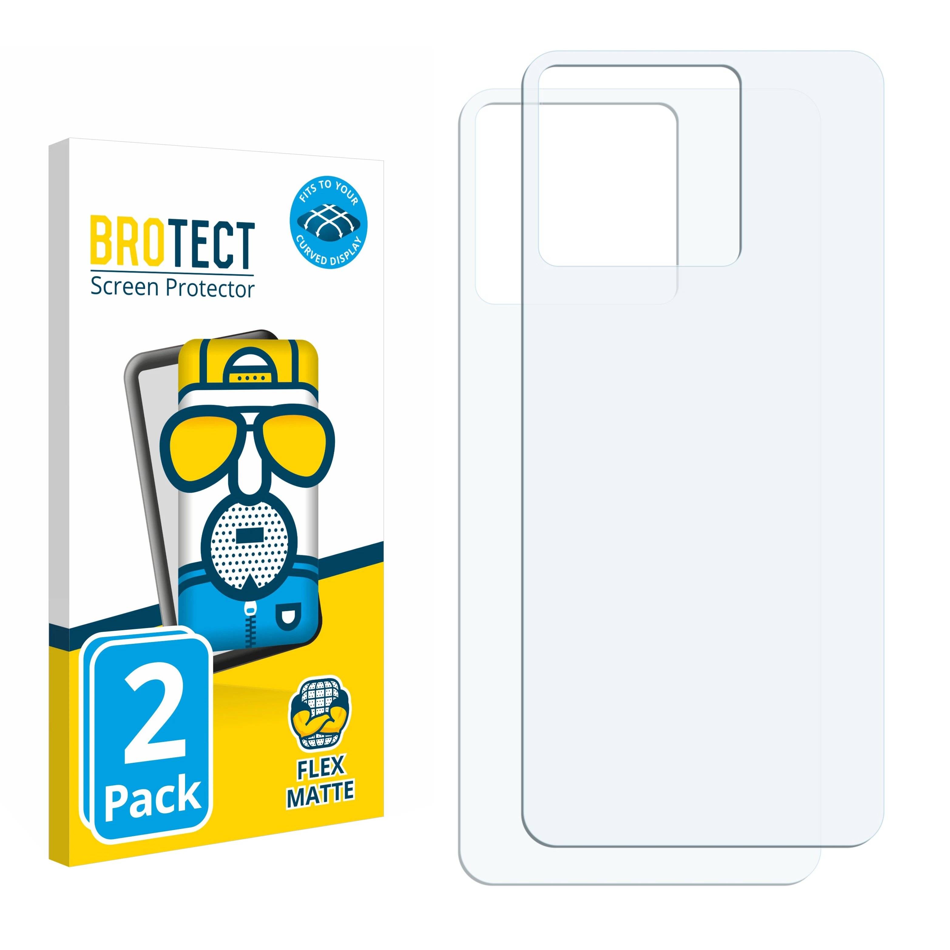 2x BROTECT Flex Matt Full-Screen Folie für ZTE Blade V50 Vita