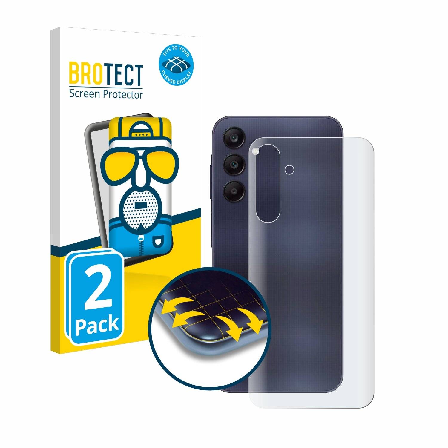 2x BROTECT Flex Matt Full-Screen Folie für Samsung Galaxy A25 5G