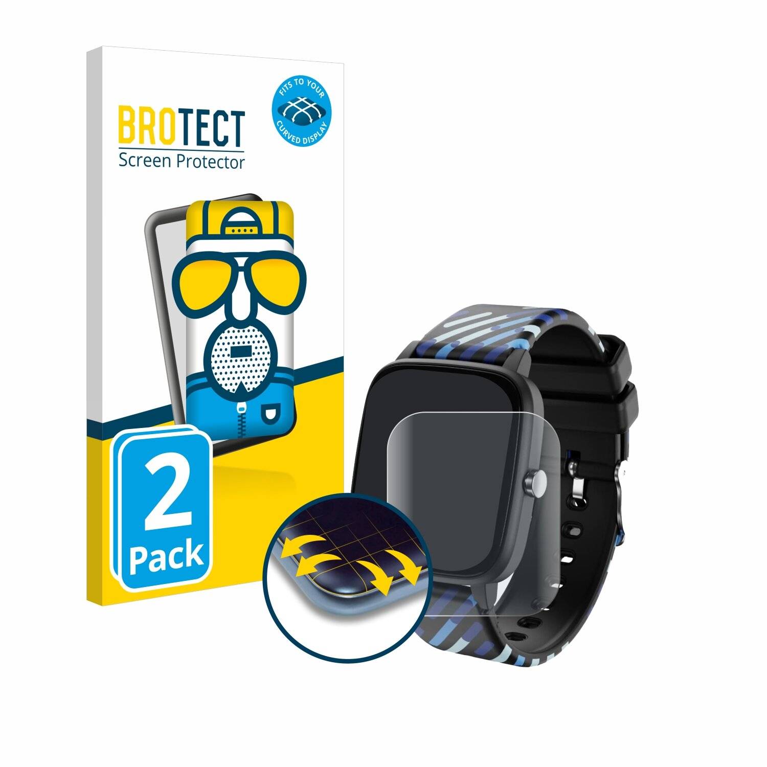 2x BROTECT Flex Matt Full-Screen Folie für Lamax BCool