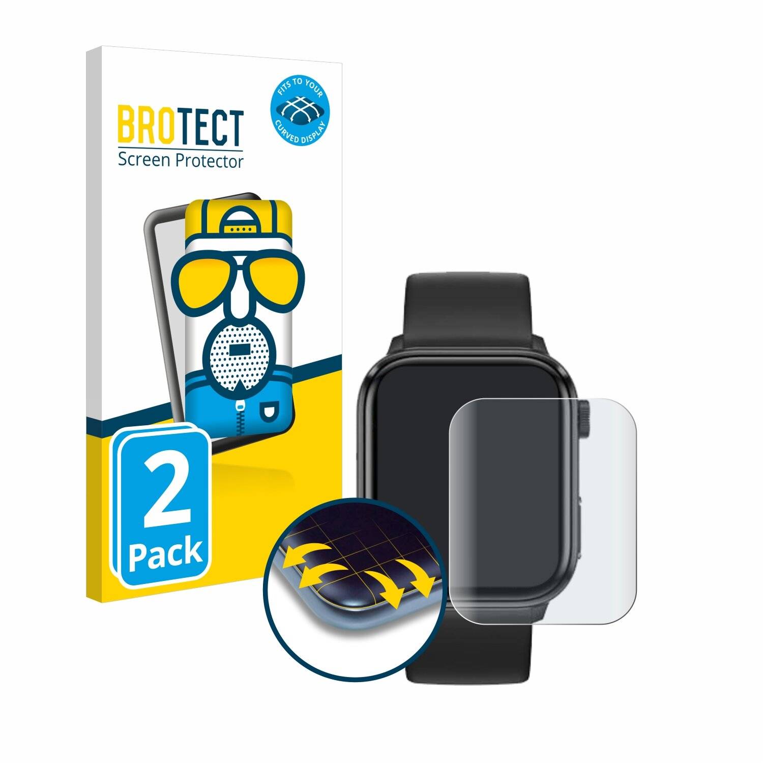 2x BROTECT Flex Matt Full-Screen Folie für Ice-Watch ICE smart 2.0