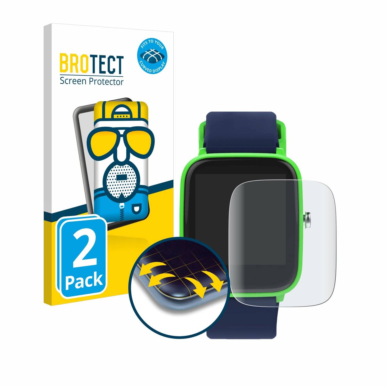 2x BROTECT Flex Matt Full-Screen Folie für Ice-Watch ICE smart junior