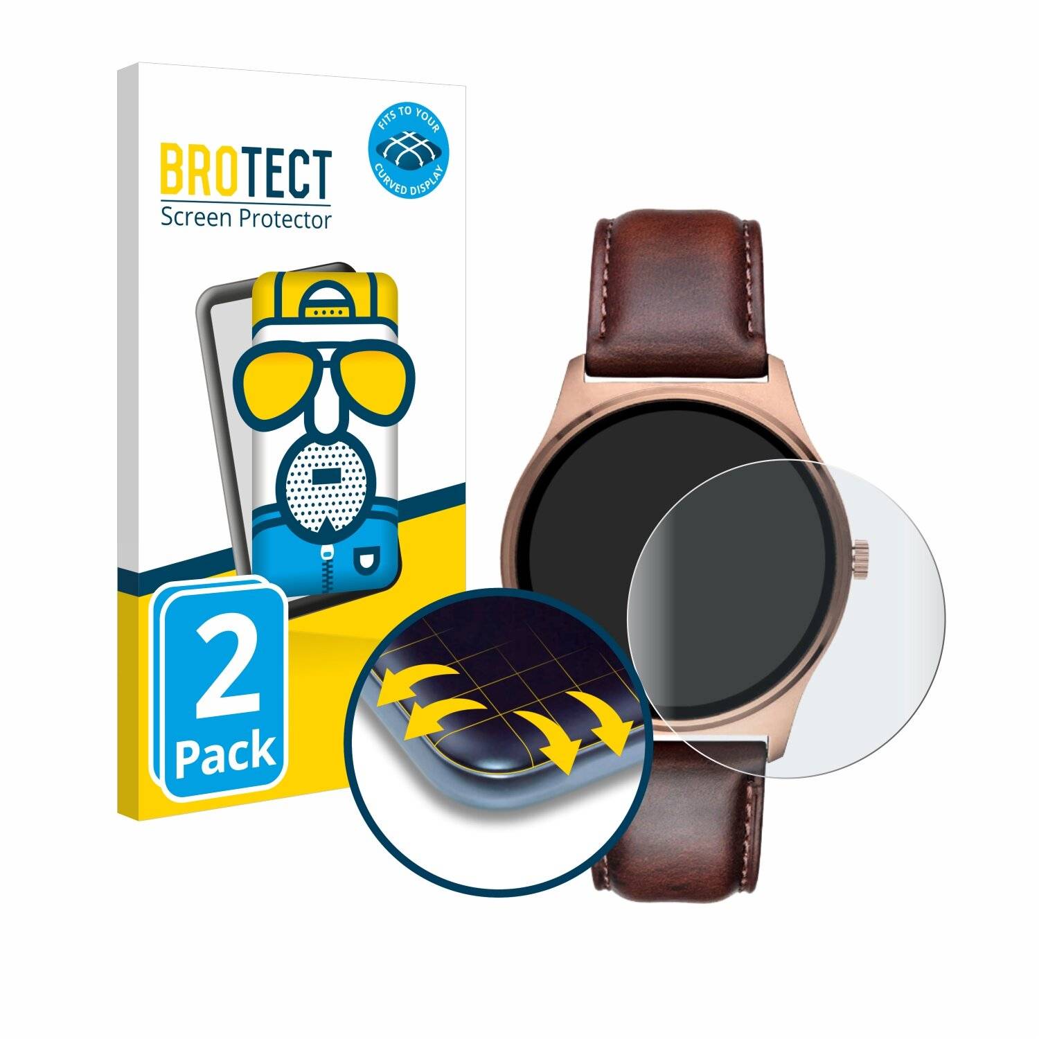 2x BROTECT Flex Matt Full-Screen Folie für Xcoast QIN XC