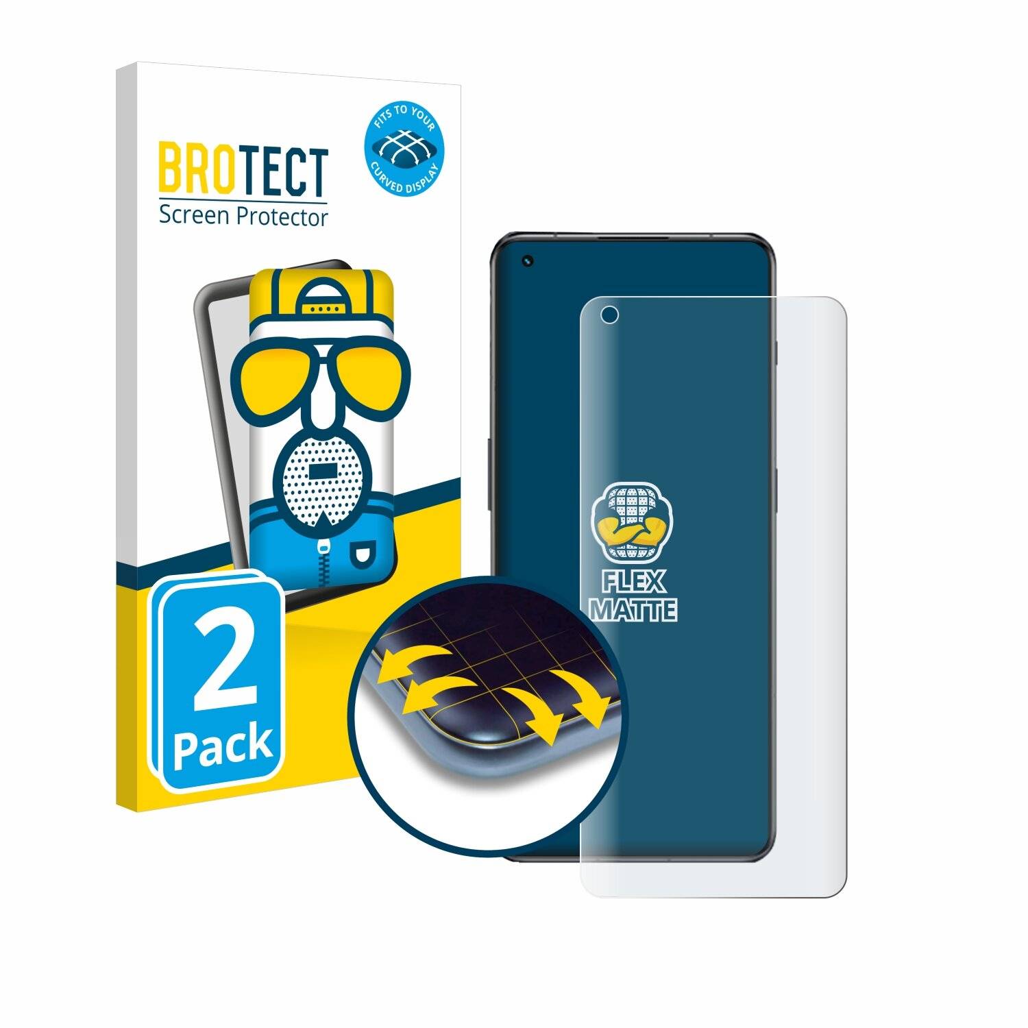 2x BROTECT Flex Matt Full-Screen Folie für OnePlus