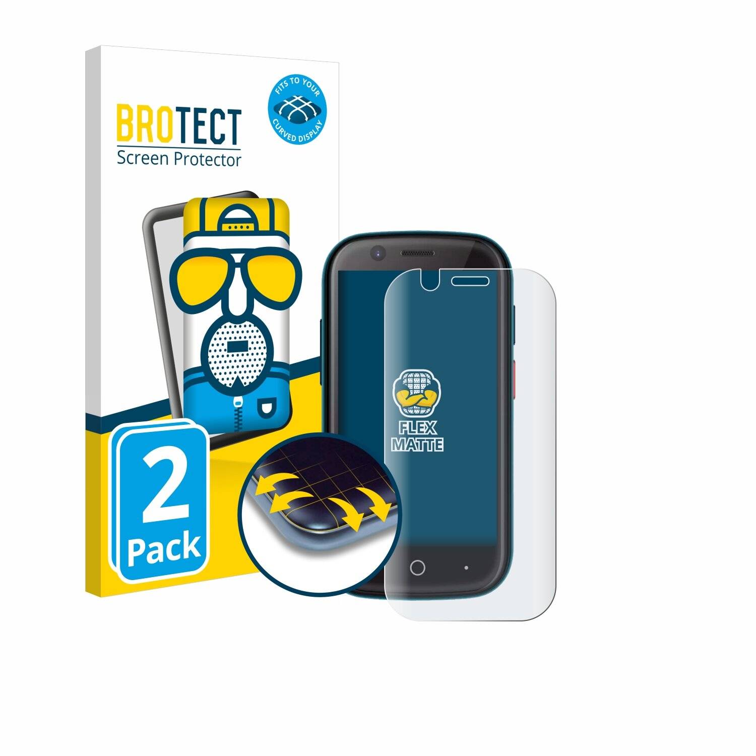 2x BROTECT Flex Matt Full-Screen Folie für Unihertz Jelly