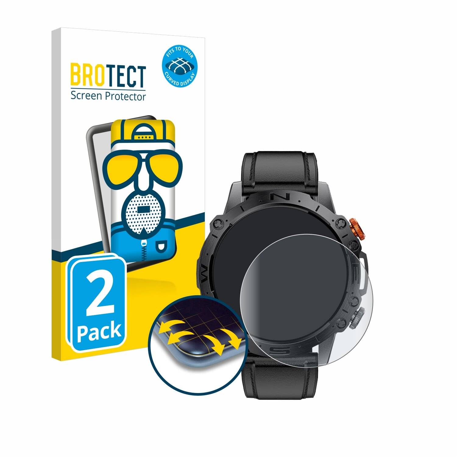 2x BROTECT Flex Matt Full-Screen Folie für LIGE DFA-ST19