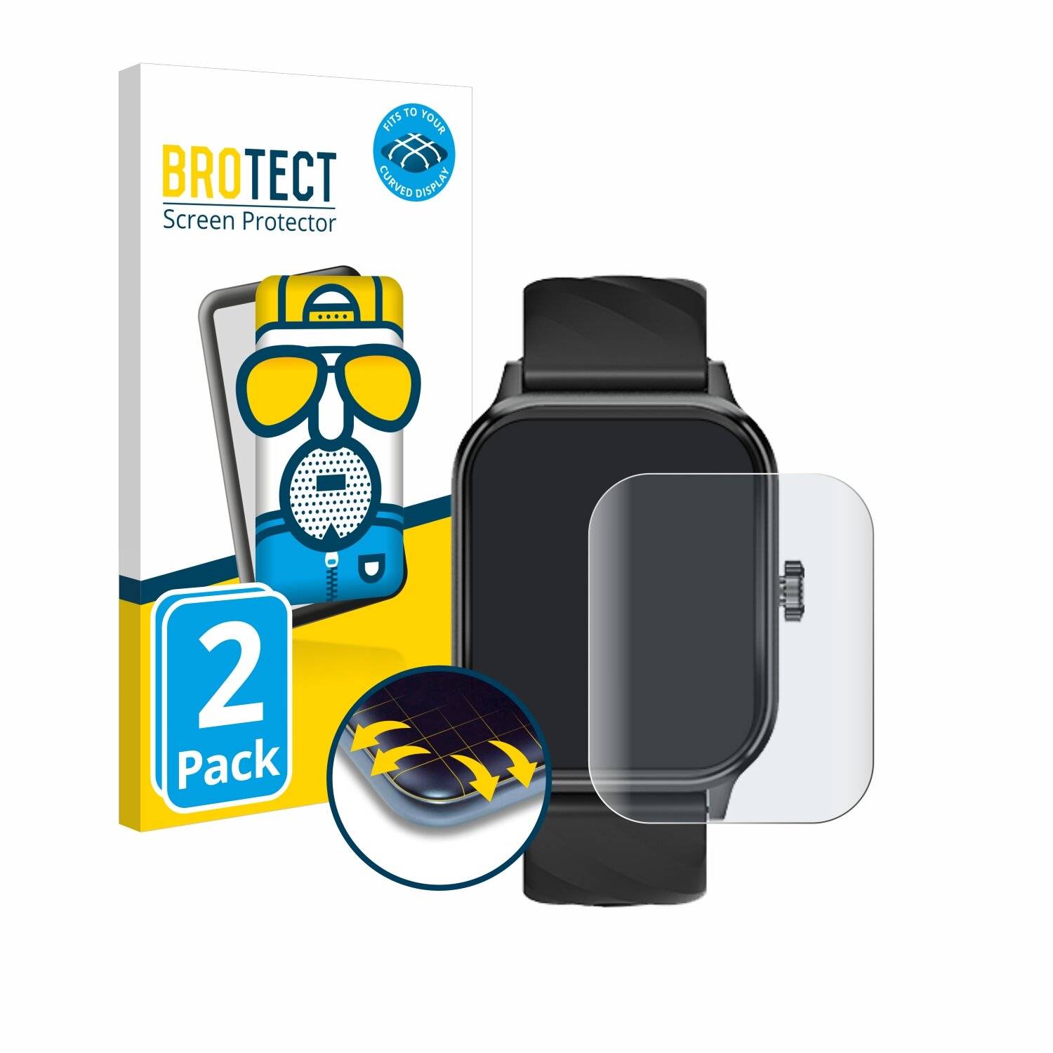 2x BROTECT Flex Matt Full-Screen Folie für Marsyu U9