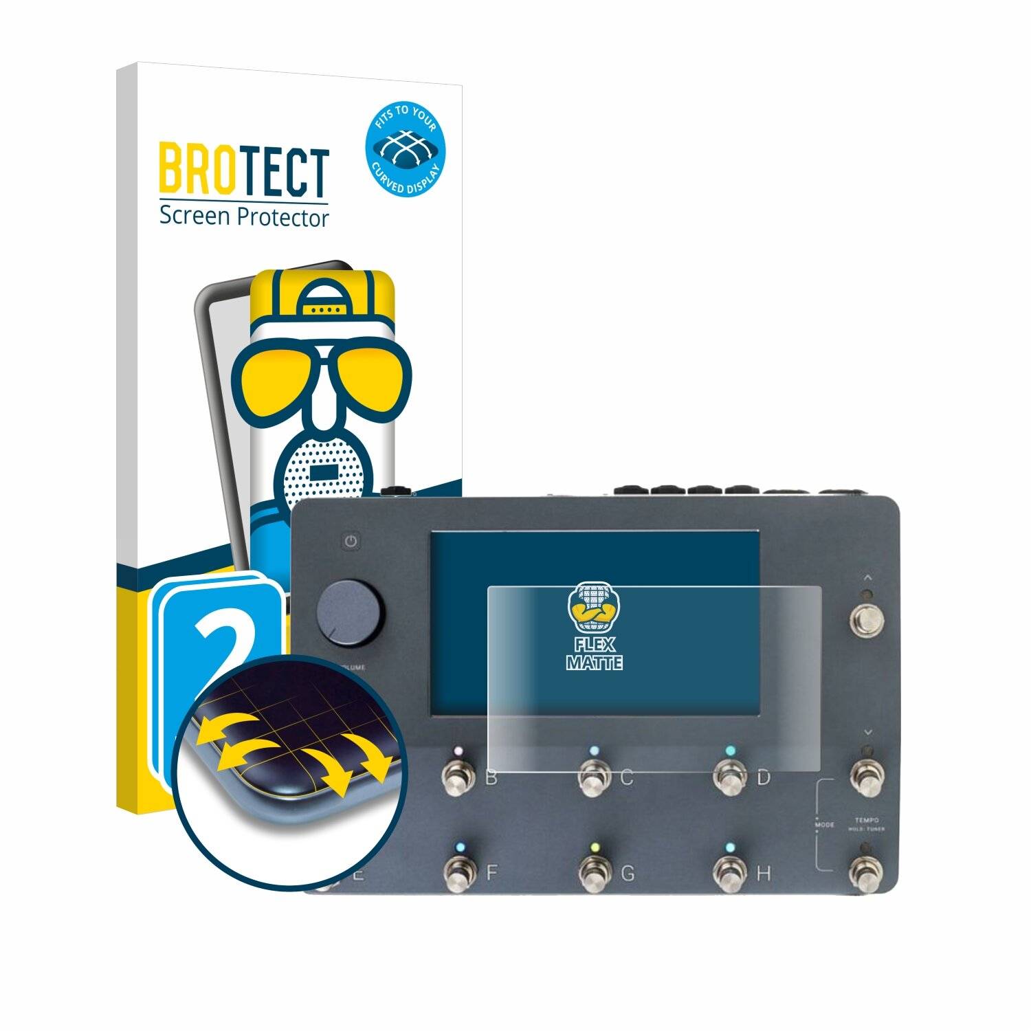 2x BROTECT Flex Matt Full-Screen Folie für Neural DSP Quad