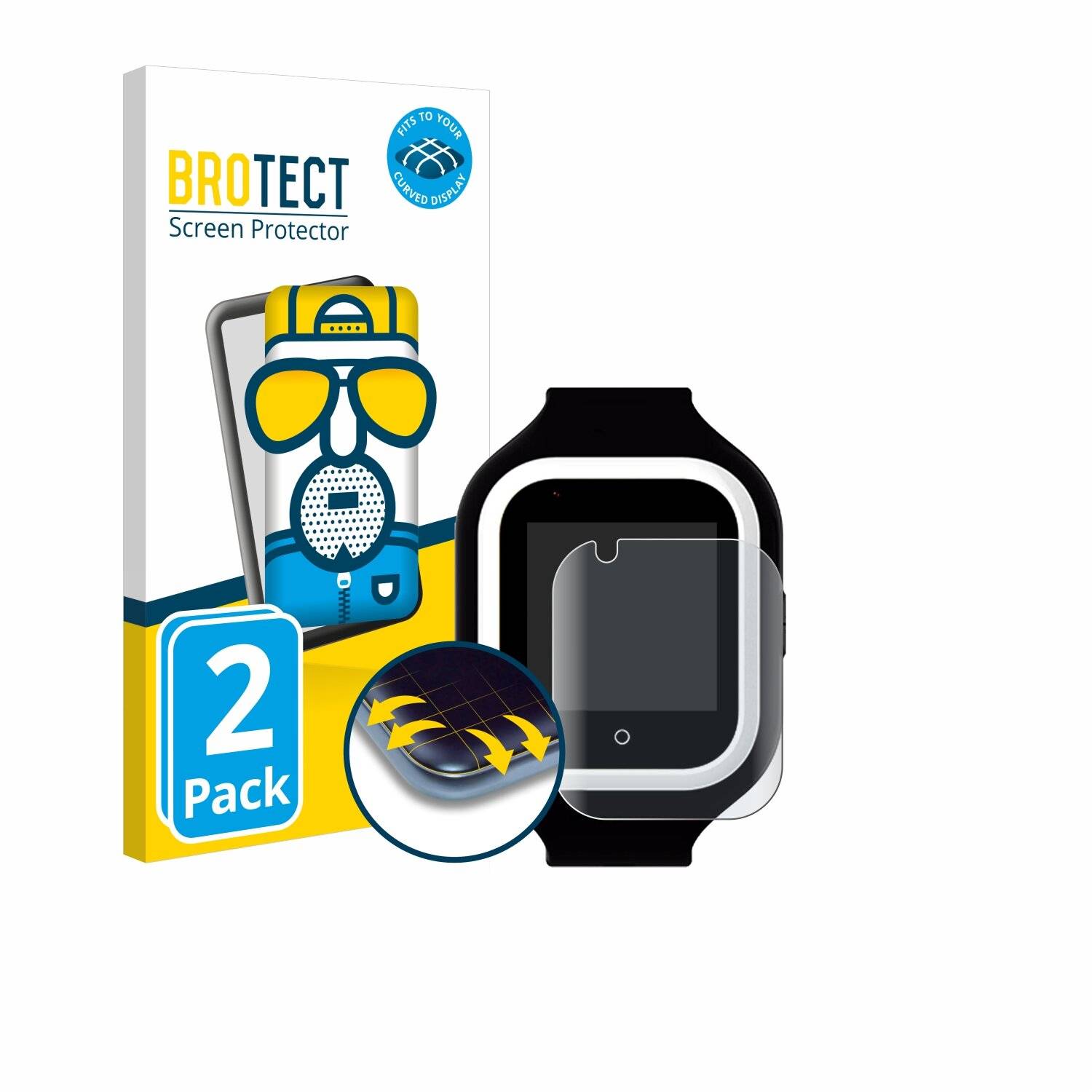 2x BROTECT Flex Matt Full-Screen Folie für SaveFamily 4G